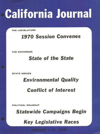 California Journal, January 1970 — open the issue